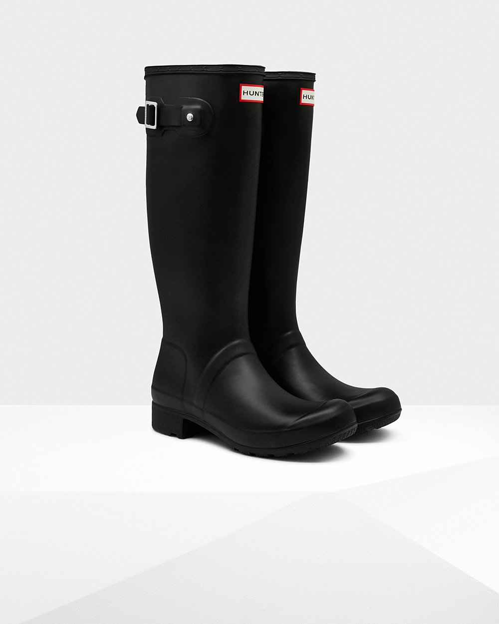 Botas de Lluvia Altas Hunter Mujer - Original Tour Foldable - Negros - CRJOUED-87